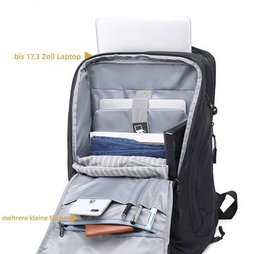 OKWISH Reiserucksack Laptoprucksack Laptop Rucksack Rucksäcke Freizeitrucksack Laptoptasche (Leder Reisen Notebook Laptop Tasche Schule Uni Rucksack Handgepäck, Schulrucksack, Sportrucksack, mit Schuhfach, Backpack mit Laptopfach), für Herren Damen Jungen Teenager Freizeit Arbeit Business Reisen usw