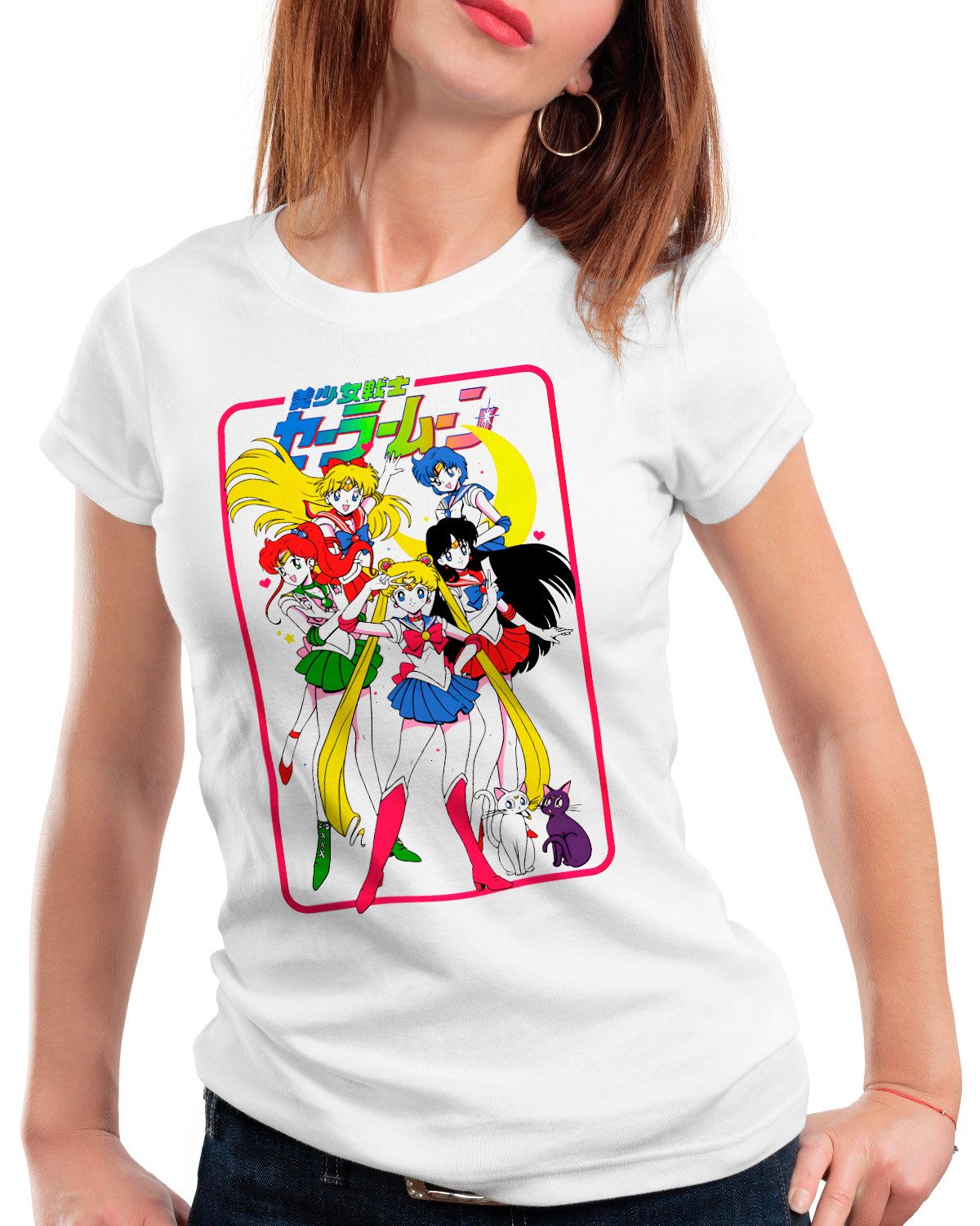 style3 T-Shirt Pretty Galaxy Girls sailor moon anime cosplay crystal