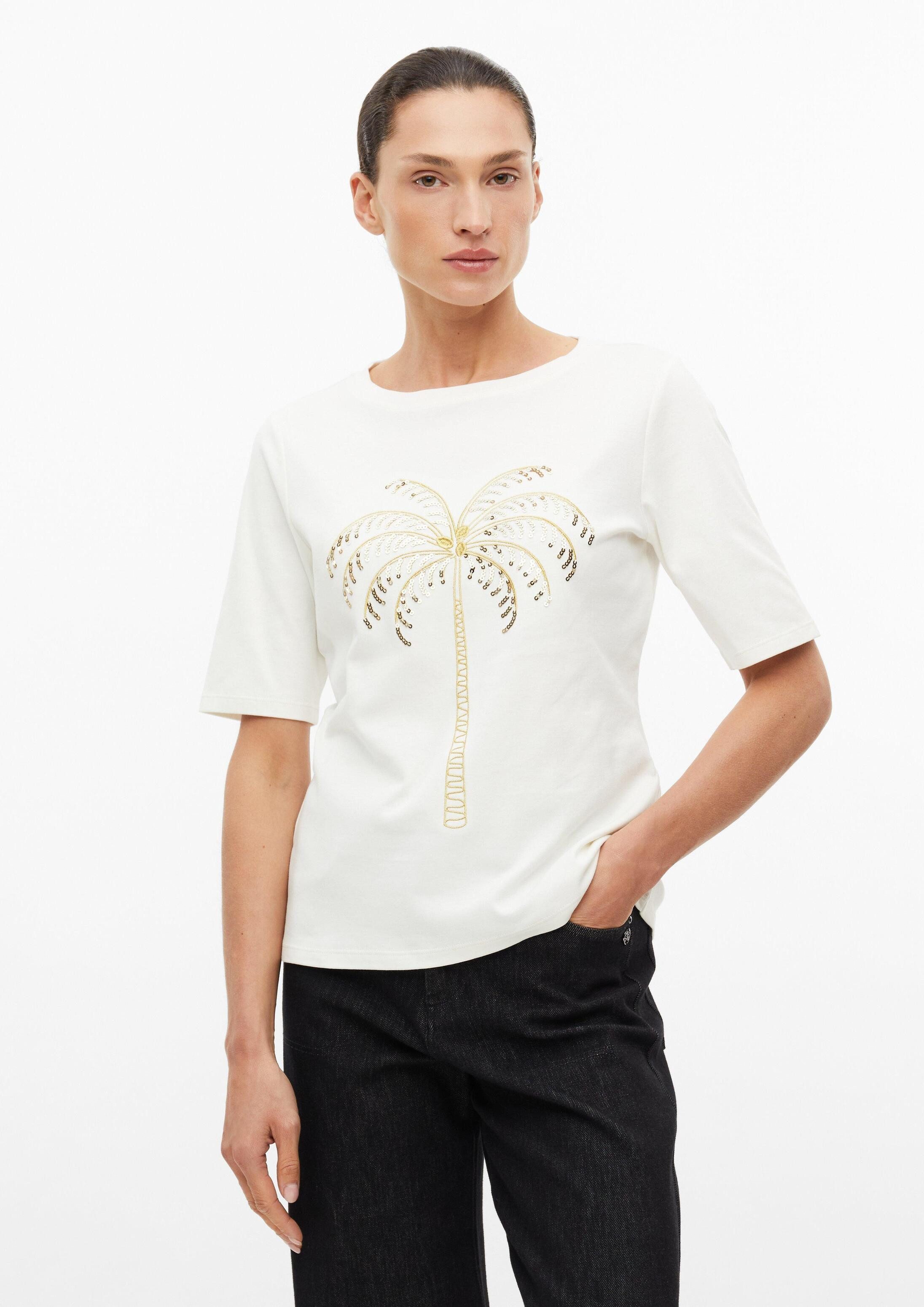 s.Oliver Kurzarmshirt T-Shirt T-Shirt mit Pailletten