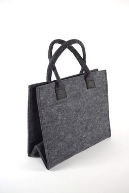 Kobolo Einkaufsshopper Filztasche dunkel-grau meliert 35x20x30 cm, 20.0 l