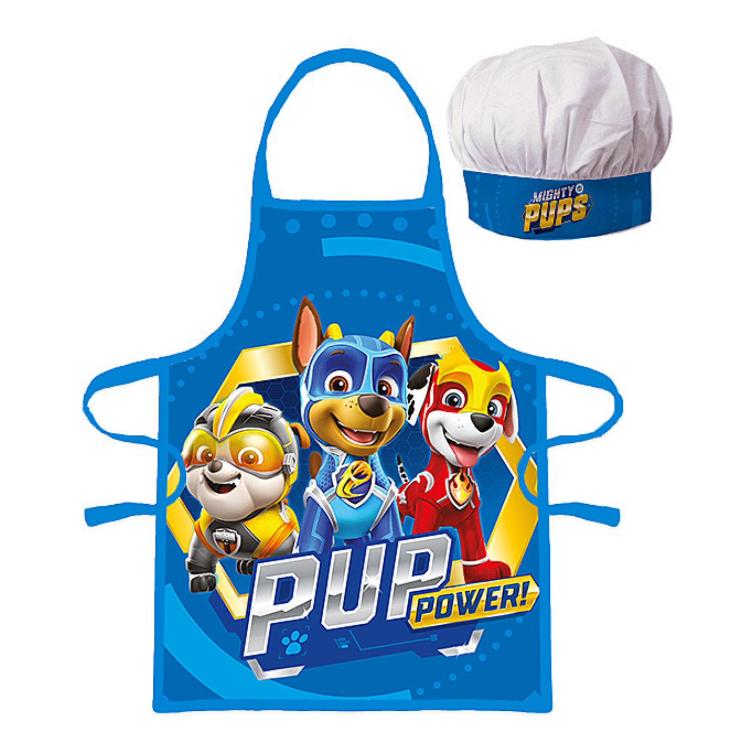 PAW PATROL Kochschürze PUP POWER!, (2-tlg), Kinder Koch-Set, Backschürze + Chefmütze