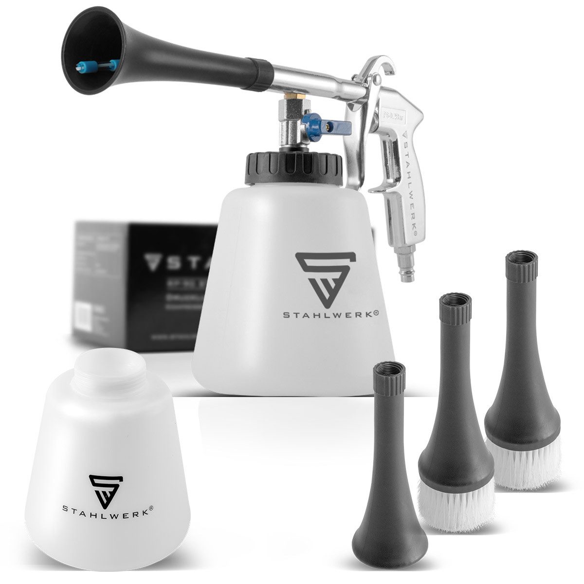 STAHLWERK Ausblaspistole Druckluft-Reinigungspistole RP-90 ST mit Zubehör-Set, Packung, 1-tlg.