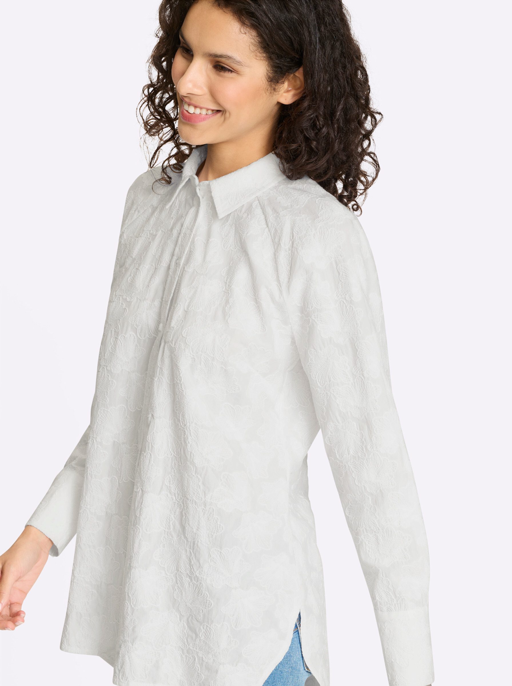 heine Klassische Bluse Bluse Langarm