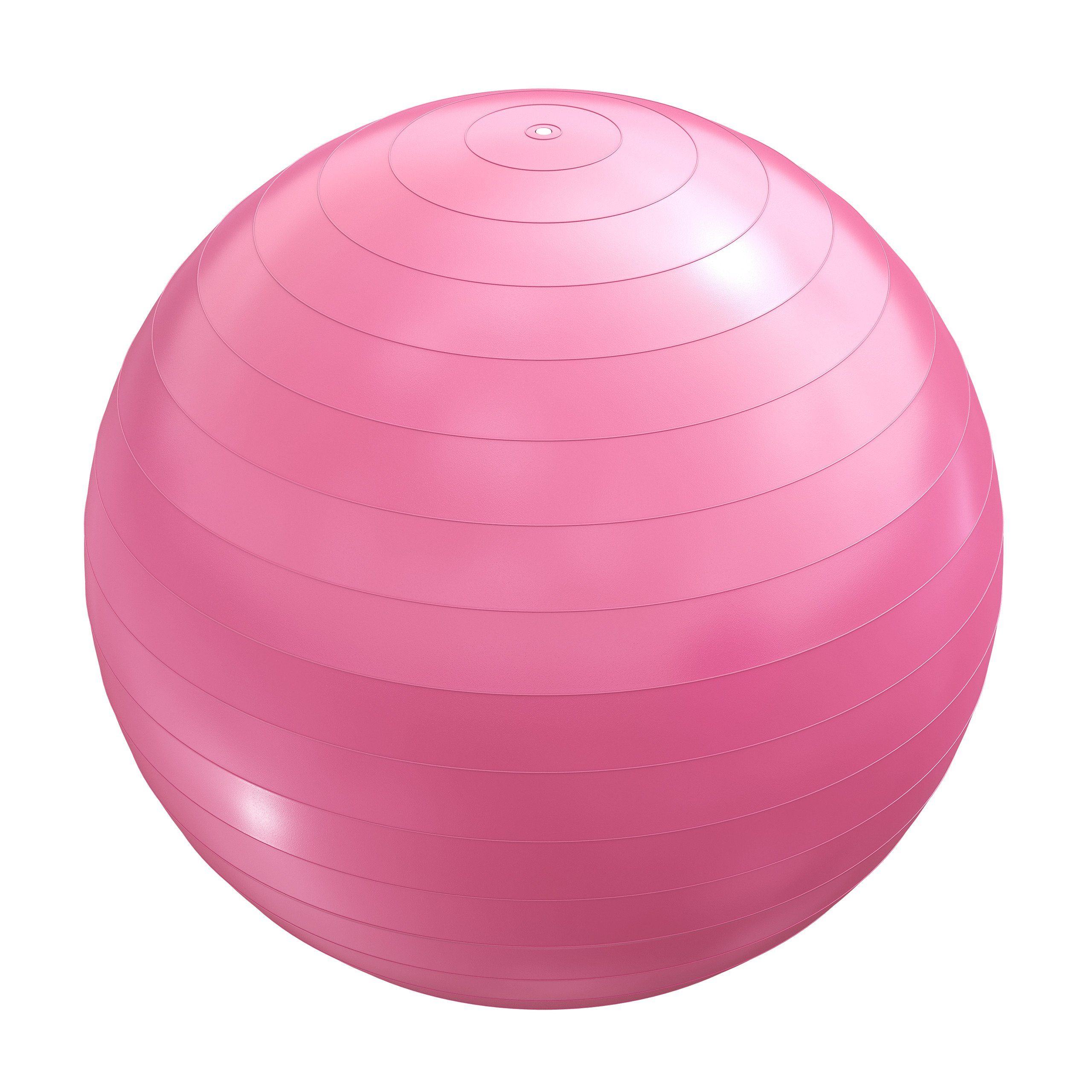 Anti-Burst, 500kg GORILLA SPORTS Belastbar, -Fitnessball Farbwahl bis 55cm/65cm/75cm, Gymnastikball Pink