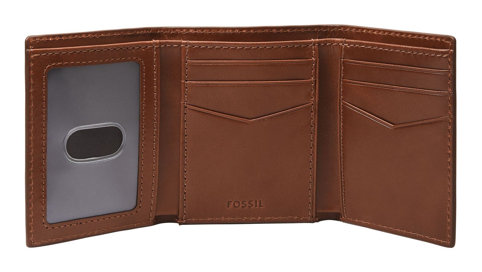 Fossil Kartenetui Trifold, aus echtem Rindsleder