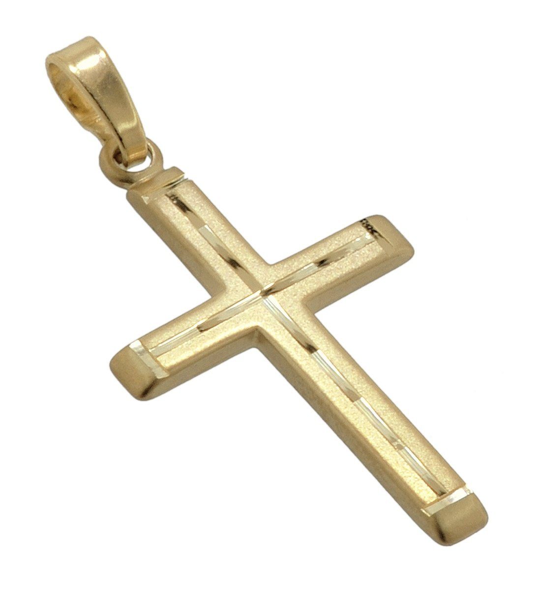 trendor Kreuzanhänger Kreuz- Gold 585 / günstig online kaufen