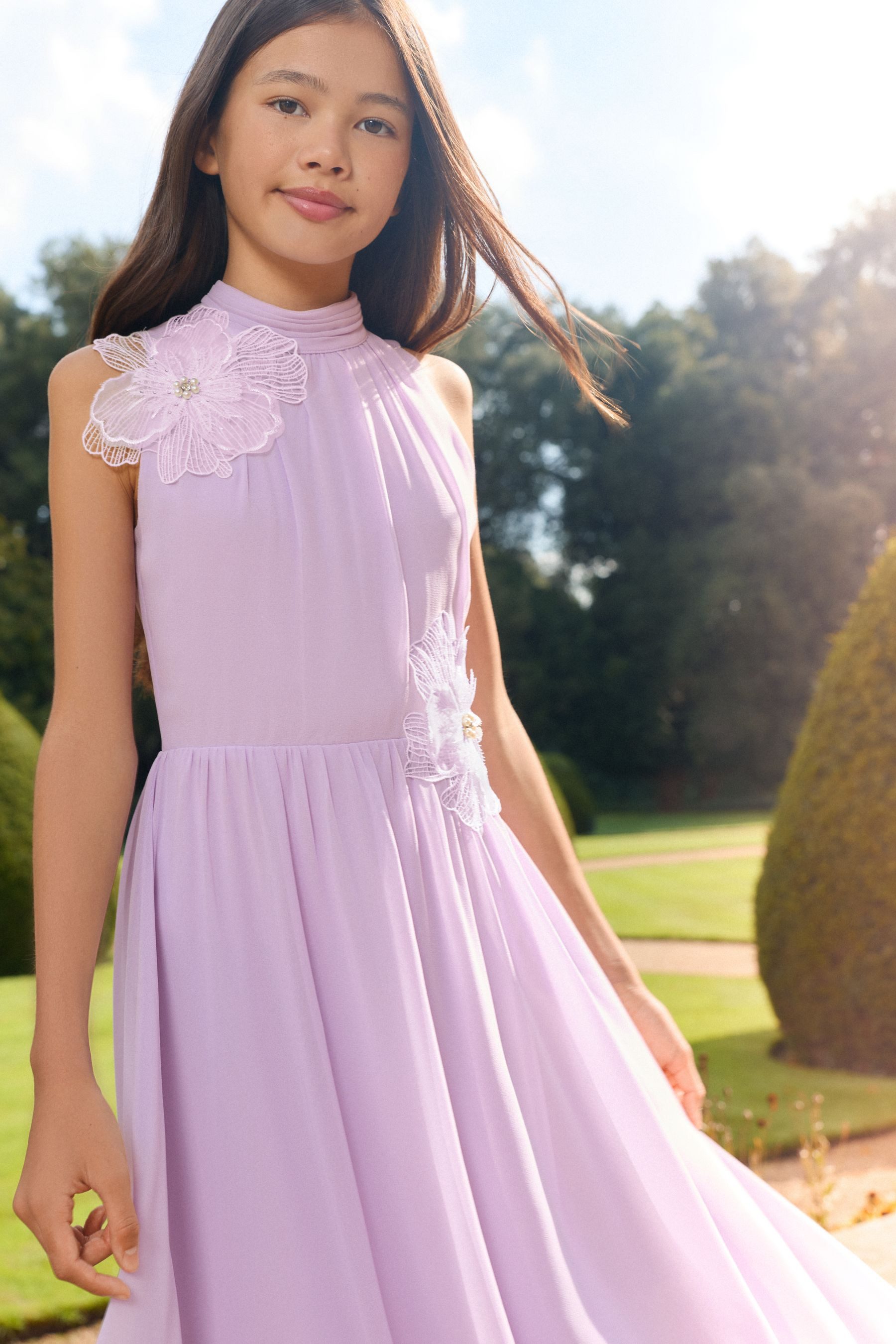LIPSY Partykleid Lipsy festliches Kleid mit Zipfelsaum + Verzierung (1-tlg)