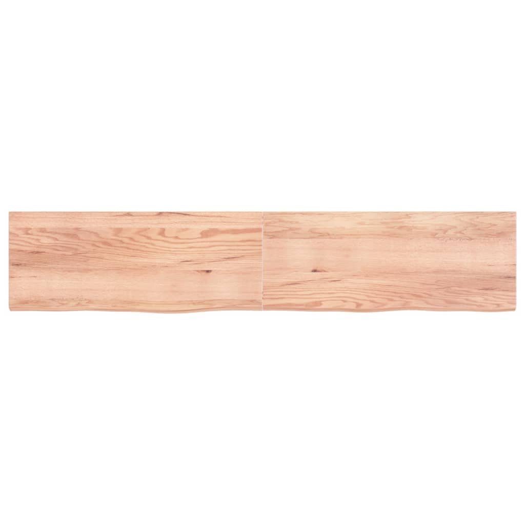 furnicato Tischplatte Hellbraun 200x40x(2-4)cm Behandelt Massivholz Eiche