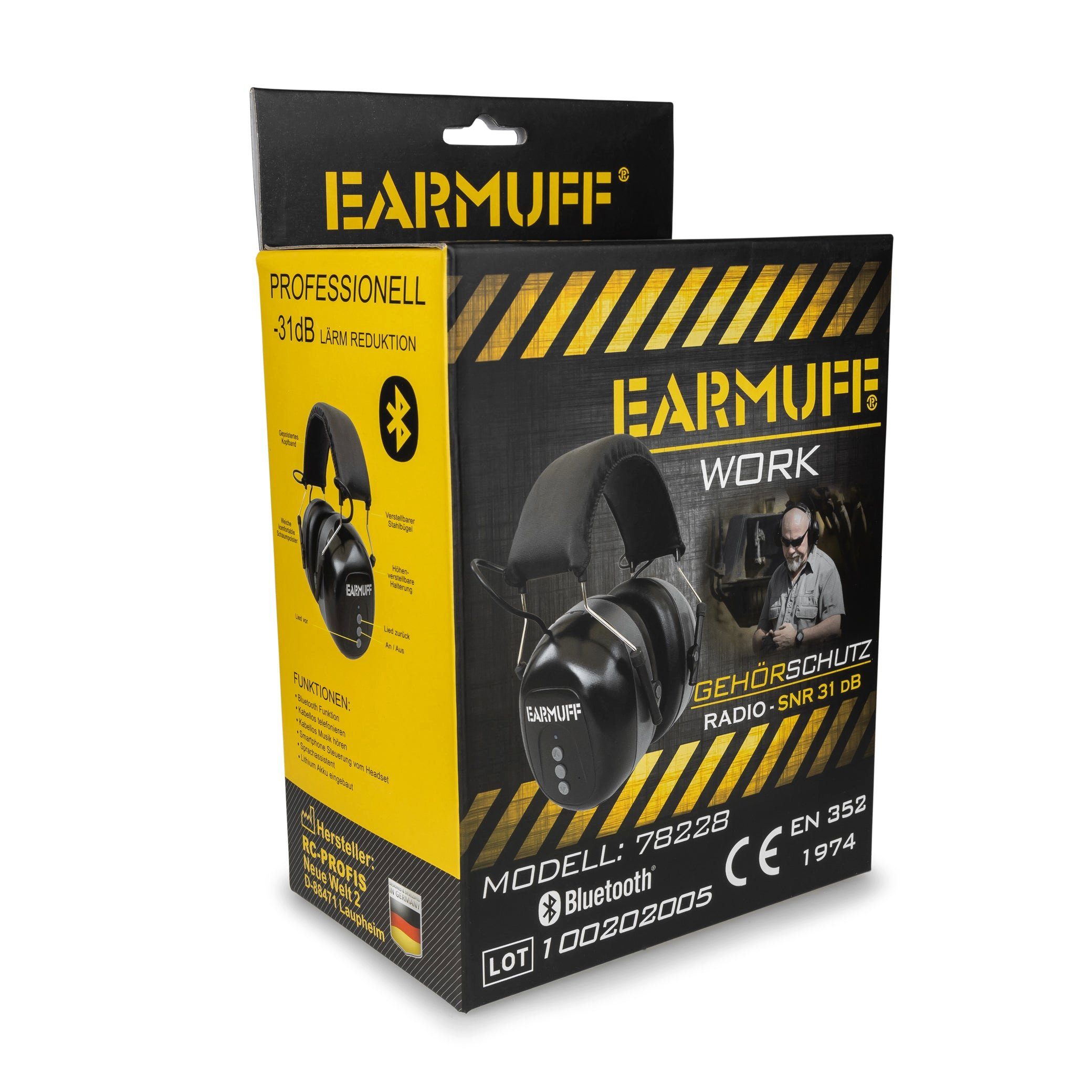 EARMUFF Kapselgehörschutz EARMUFF 31dB St) Bluetooth/AUX, (1