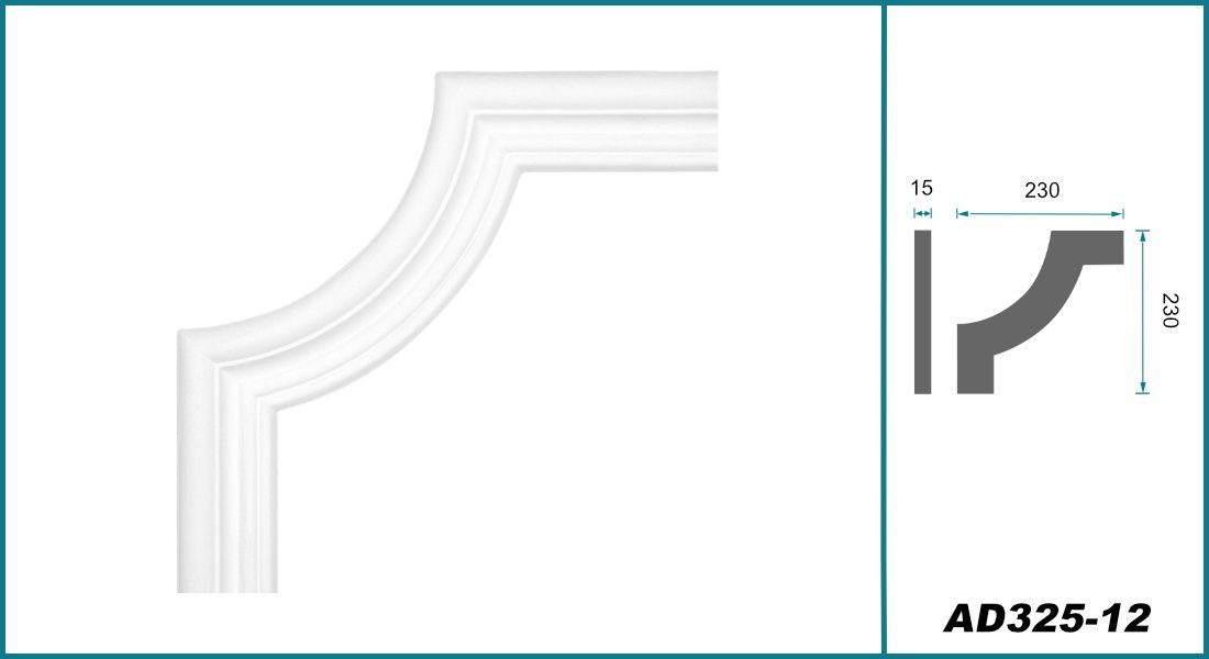 Hexim Perfect Stuckleiste AD325-12, Wand- und Deckenumrandung aus PU - Segm günstig online kaufen