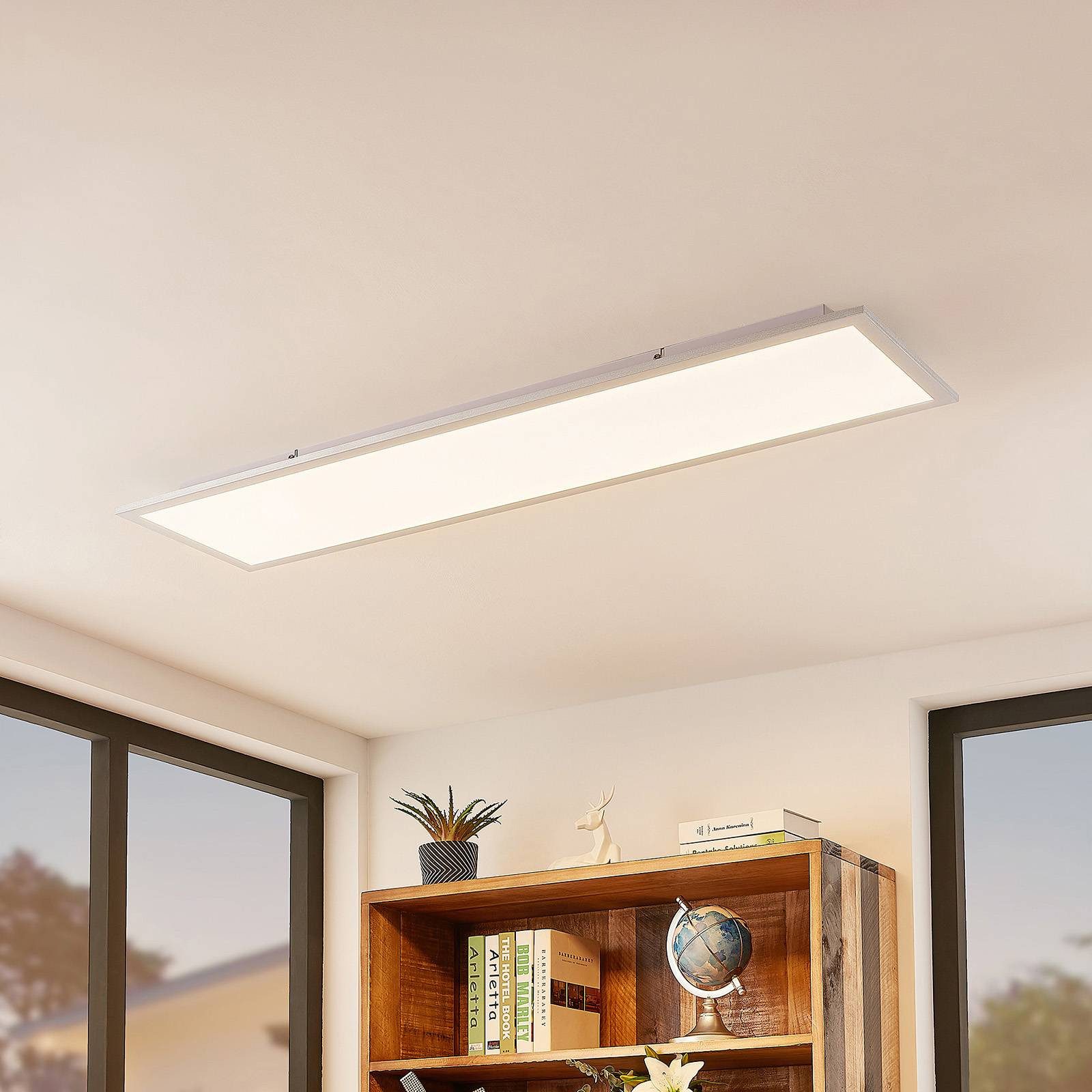 Lindby LED Panel Kjetil, Enthalten, LED 32 W + 5 W RGB gesamt, Farbwechsel warmweiß / tageslicht