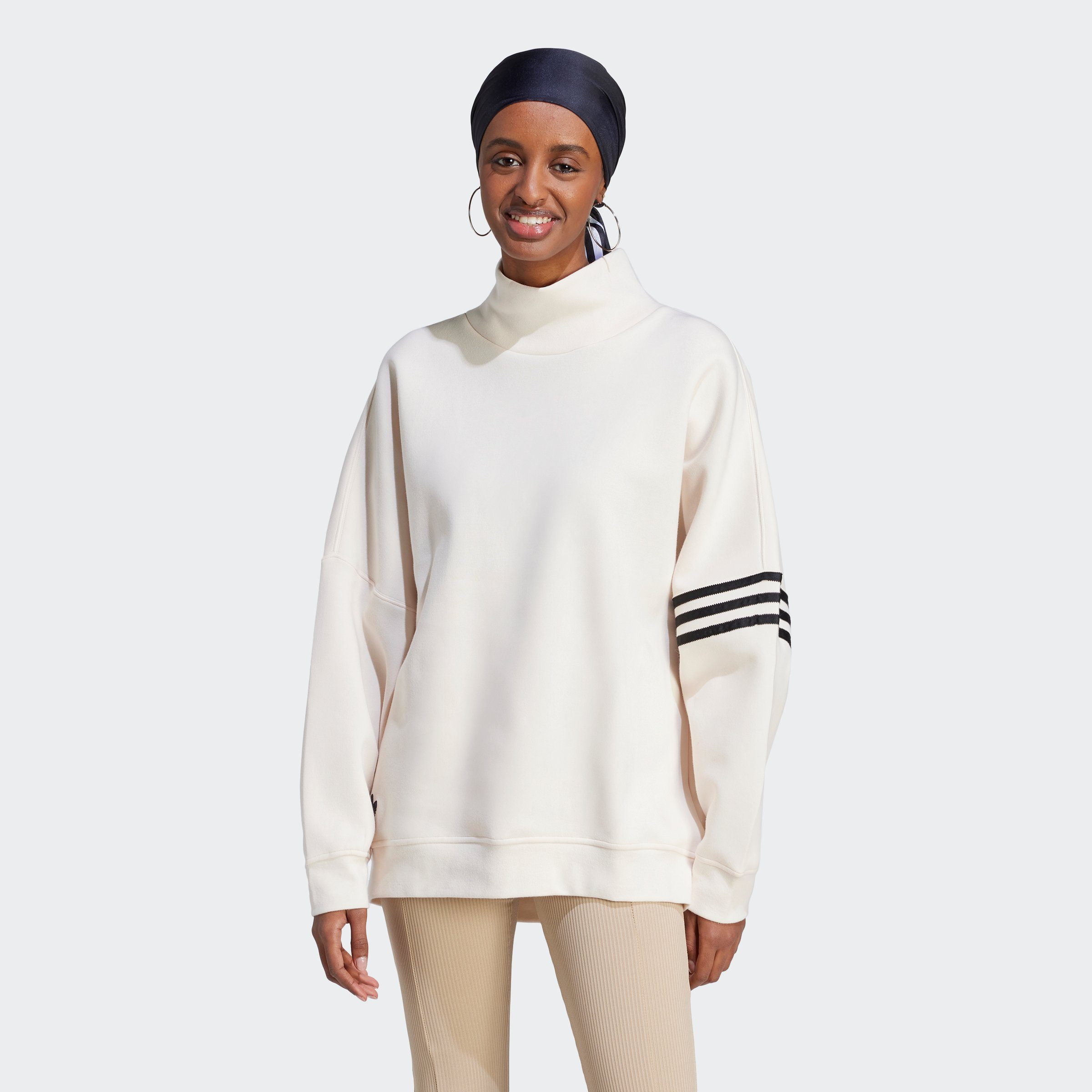 adidas Originals Kapuzensweatshirt ADICOLOR NEUCLASSICS OVERSIZED HIGH NECK Wonder White