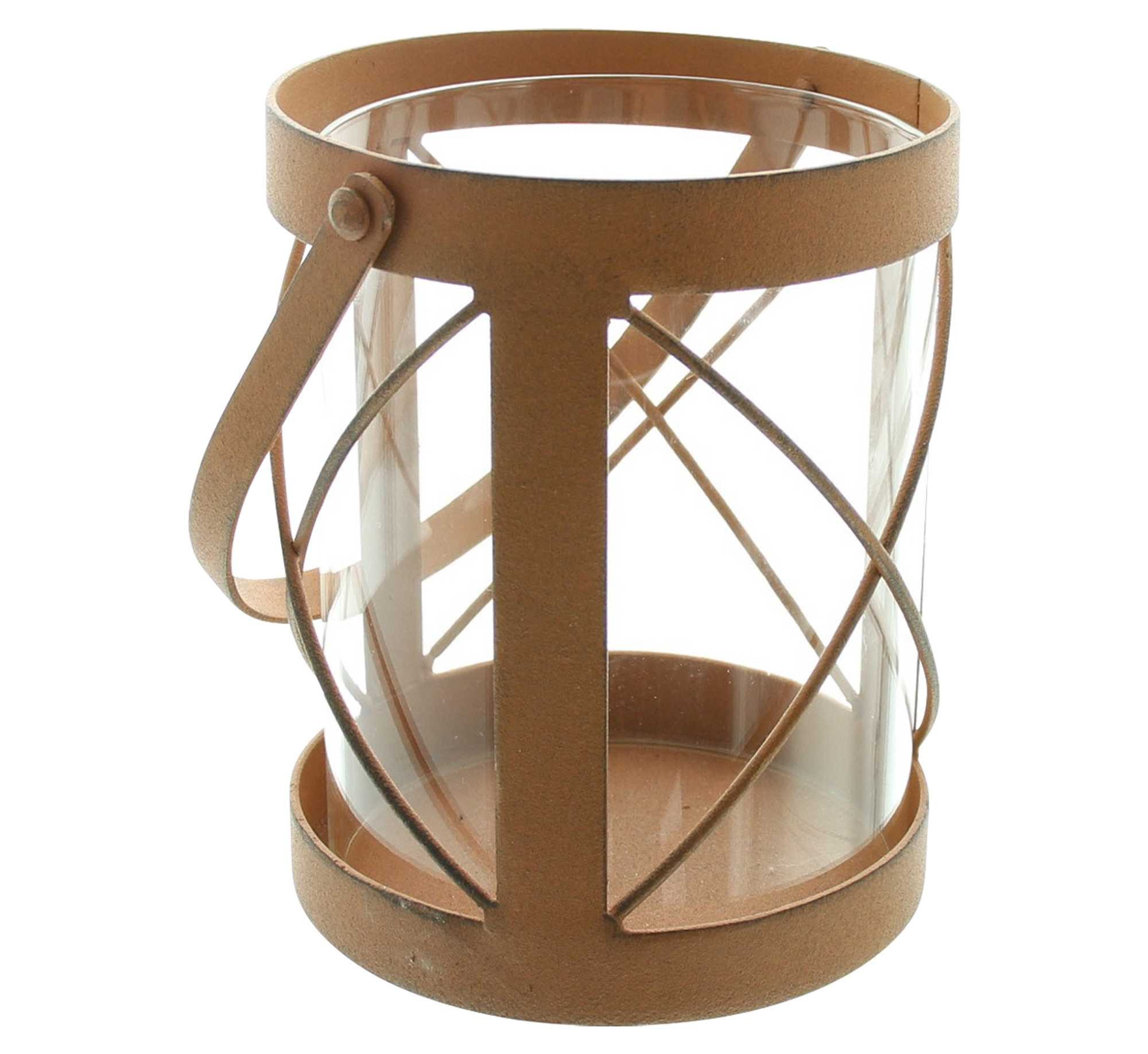 Windlicht "Rost" aus Metall in Rost-Optik, Laterne, Hängelaterne, Metalllaterne