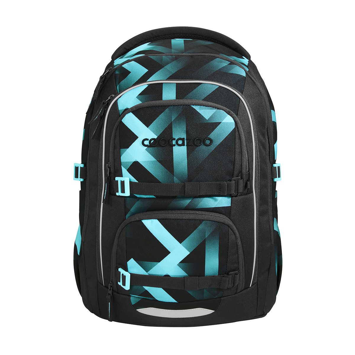 coocazoo Schulranzen Schulrucksack-Set PORTER, Laser Lights 3-teilig (3-teilig), ergonomisch, Körpergröße: 135 - 180 cm, Easy-Grow-System