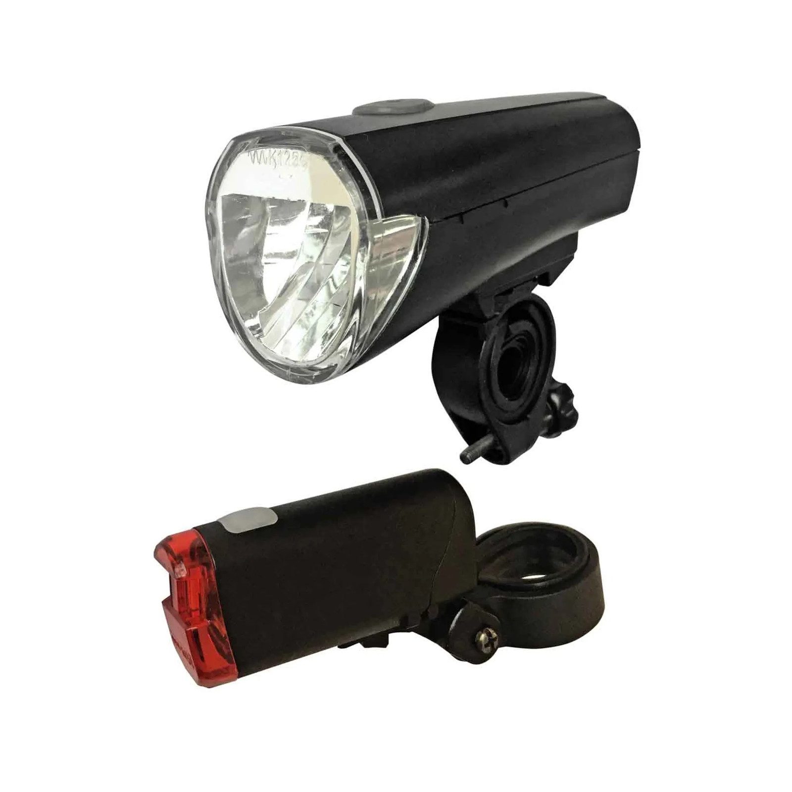 Luxtra Fahrradbeleuchtung Fahrradlampen-Set mit hellem Front,- & Rücklicht batteriebetrieben