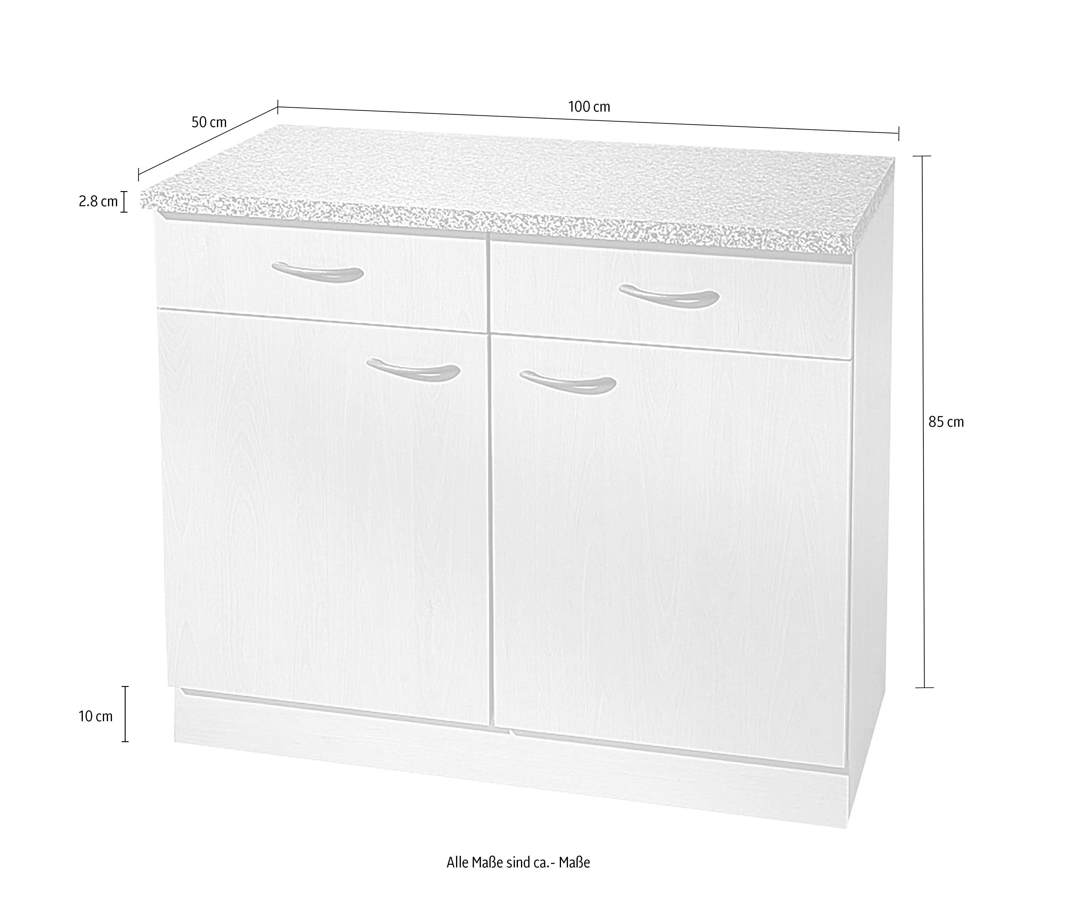 wiho Küchen Unterschrank Kiel 100 cm breit, in Tiefe 50 cm – Bild 3 von 4