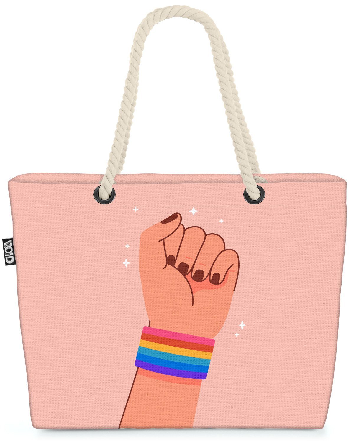 VOID Strandtasche (1-tlg), Pride Power Armband Streifen gesreift Farben Gay pride flag parade cl