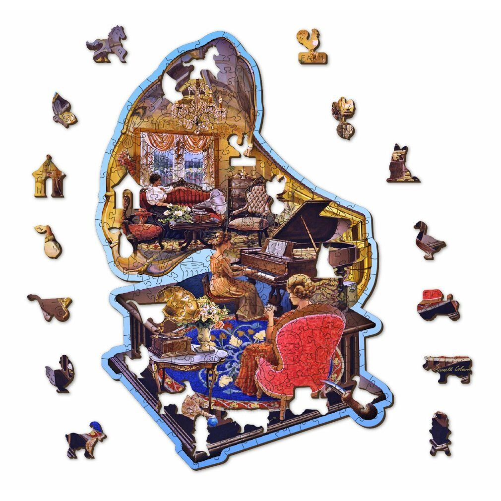 Wooden City Puzzle Holzpuzzle Gemütliche Drehscheibe 250 Teile ECO, Puzzleteile