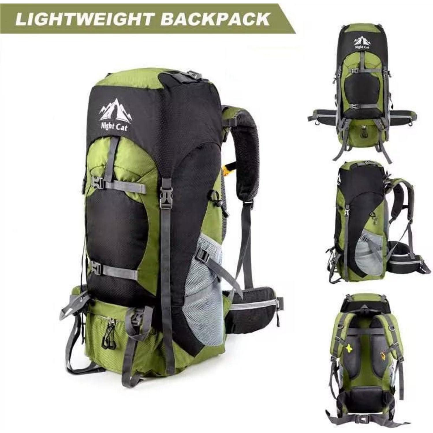 LuxusKollektion Trekkingrucksack Wanderrucksack Trekkingrucksack Reiserucksack 90L Herren 70L Armeegrün