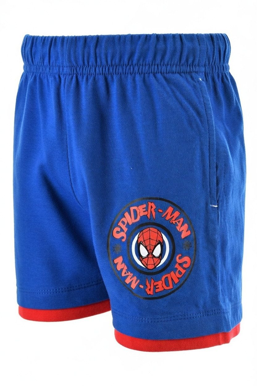 Spiderman T-Shirt & Shorts Spider-Man Jungen Set, T-Shirt kurze Hose, 100% Baumwolle, Sport Set