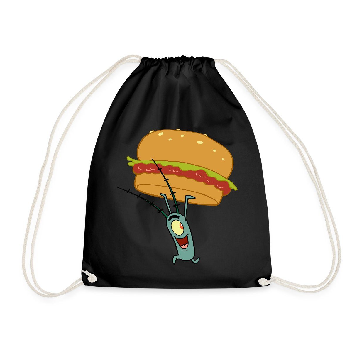 Turnbeutel Spongebob Schwammkopf Plankton Mit Hamburger Turnbeutel