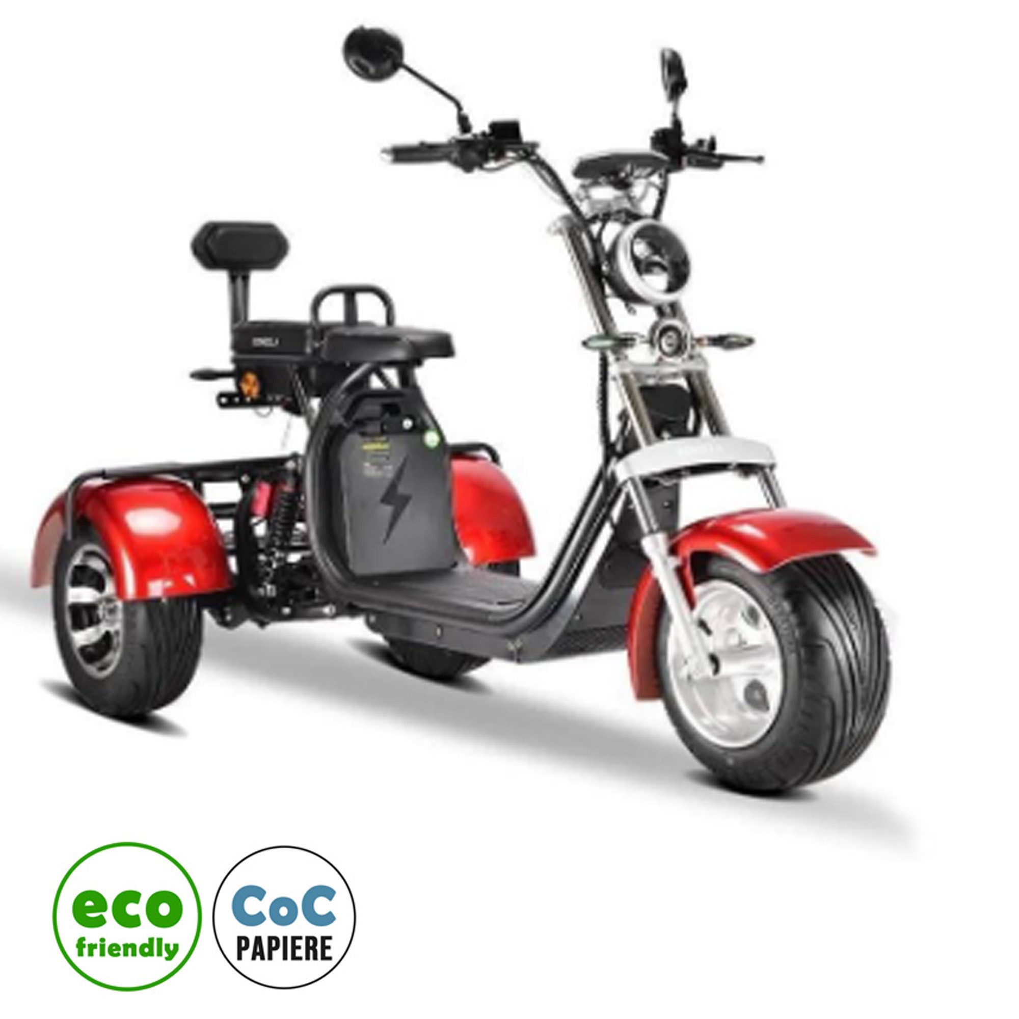 STW GmbH E-Motorroller Urban Chopper Trike Elektro-Dreirad E-Roller, 45 km/h