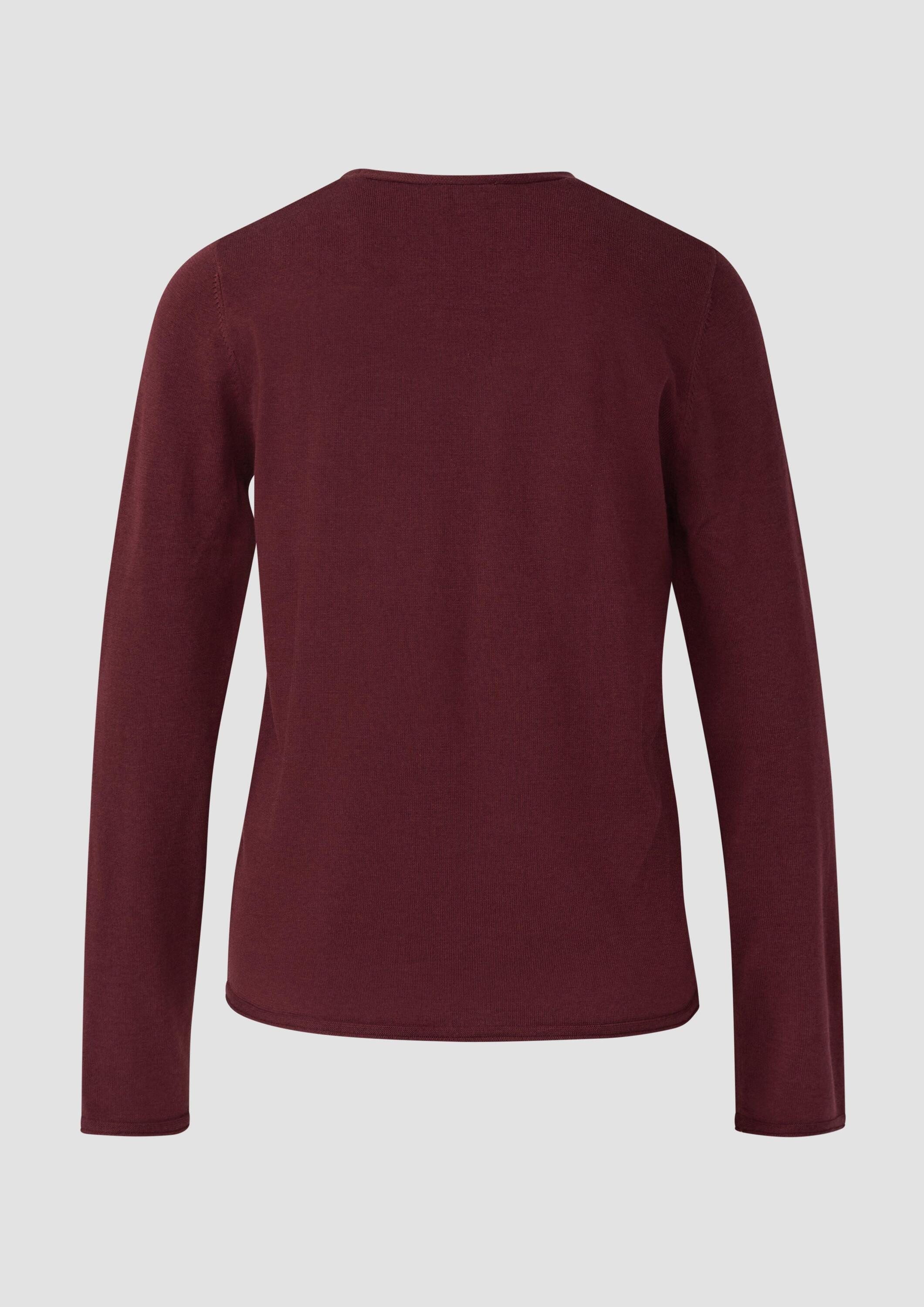 s.Oliver Longpullover Strickpullover Feinstrickpullover mit V-Ausschnitt un günstig online kaufen