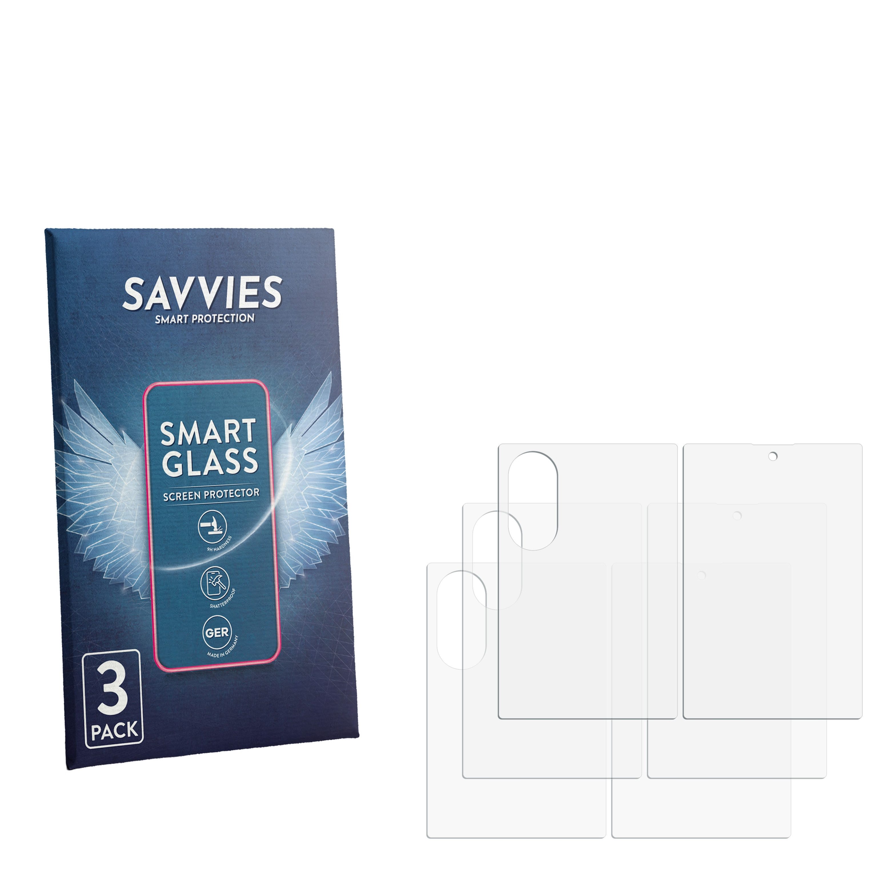 Savvies Displayschutzglas Schutzglas Panzer für Samsung Galaxy Z Fold 8 (Display+Rückseite), 3 Stück, Schutzfolie Display Schutz Glas Folie klar – Bild 3 von 5