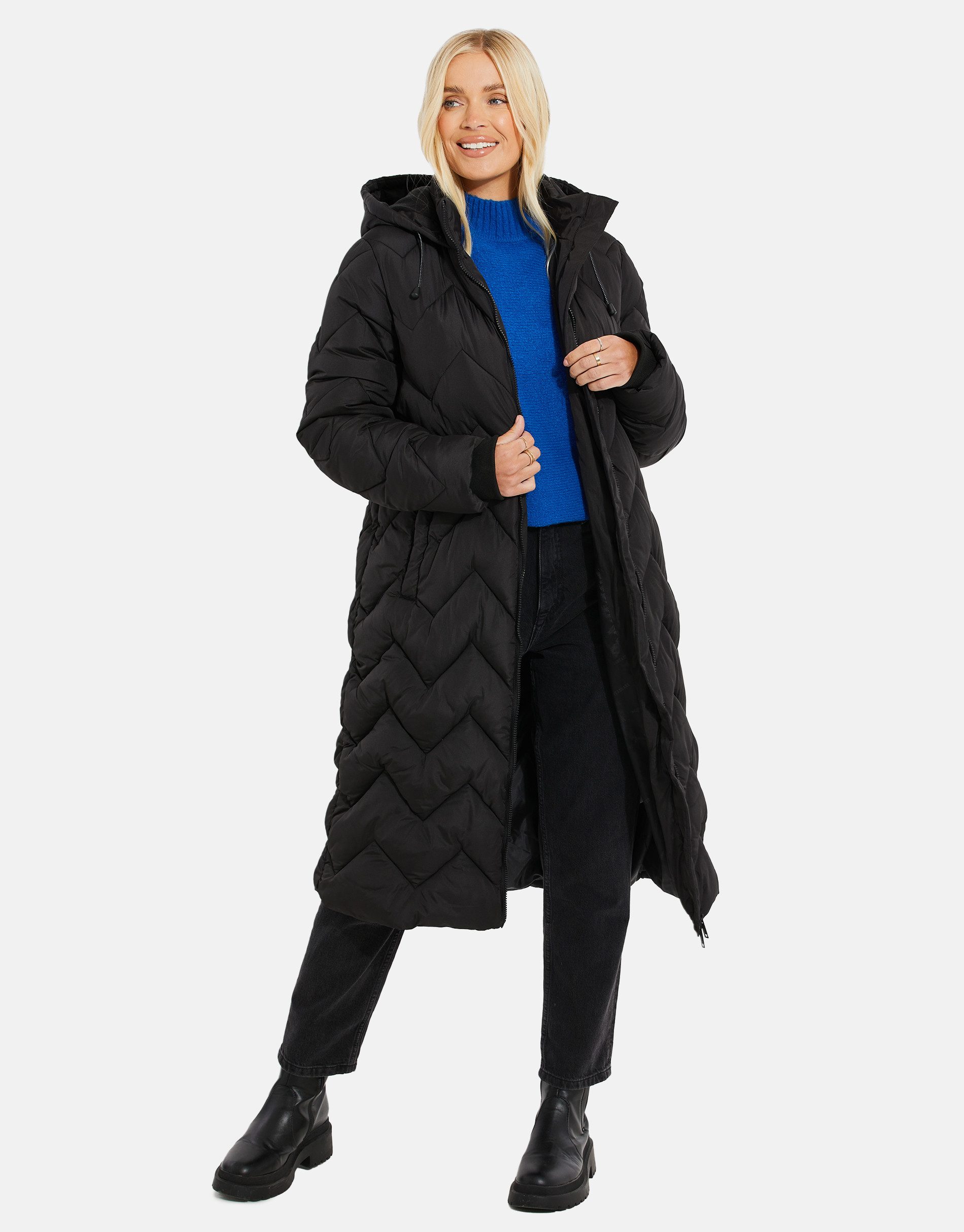 Threadbare Wintermantel THB Ladies Long Line Gandey (1-tlg) mit warmer Fütterung