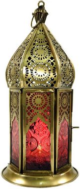 Guru-Shop Kerzenlaterne Orientalische Metall/Glas Laterne in..