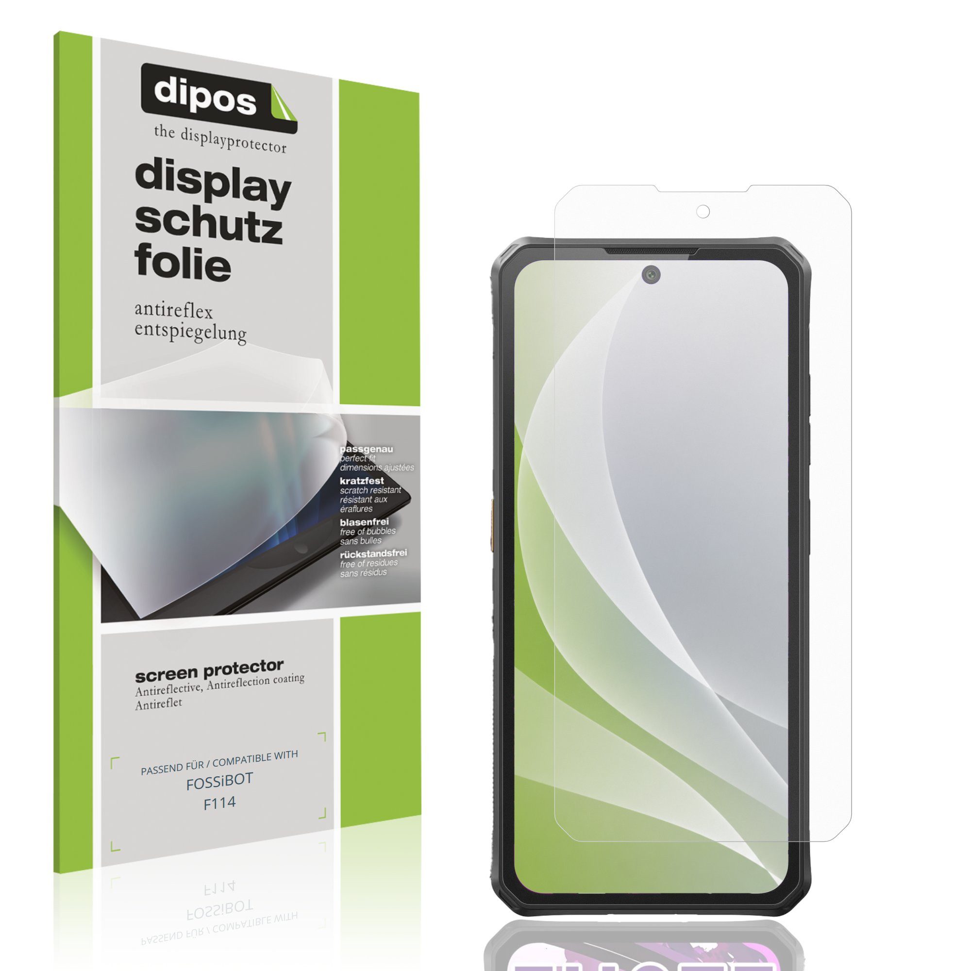 dipos Displayschutzfolie Schutzfolie für FOSSiBOT F114, 4 Stück, Displayschutz Schutz Folie Made in Germany