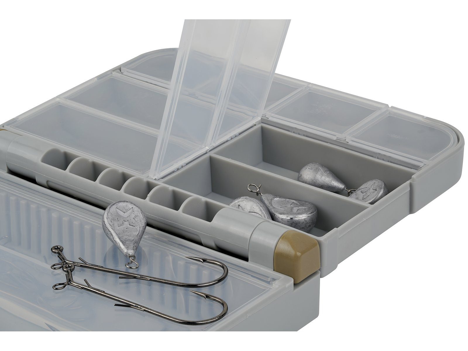 Westin Fishing Vorfachtasche Switch Rig Box Kit - 24 Teile Set - Haken und Gewichte - Angeln (24-tlg), Switch-Rig-Haken verpackt in einer Westin-Tackle-Box