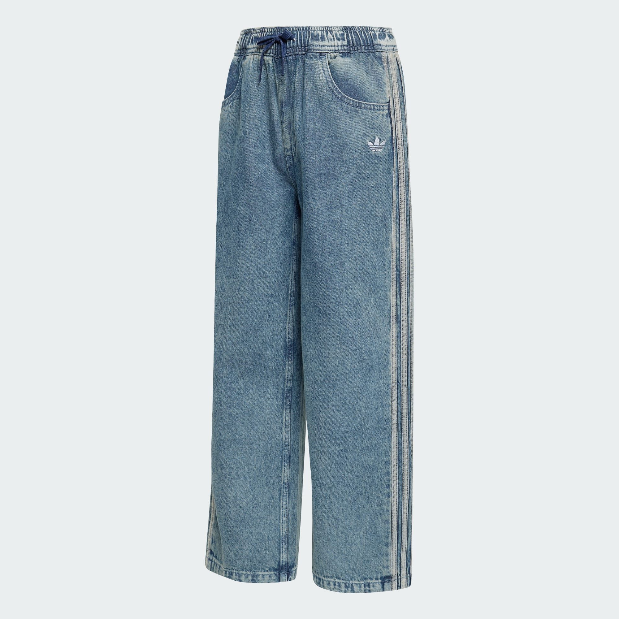 adidas Originals Loose-fit-Jeans FIREBIRD LOCKER GESCHNITTENE DENIM TRAININGSHOSE (1-tlg)