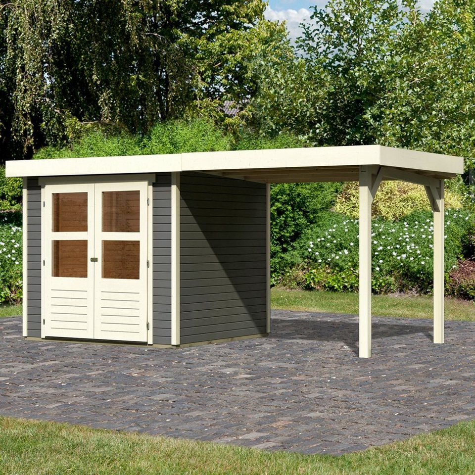 KONIFERA Gartenhaus »Engelsee 2«, BxT: 467×238 cm, (Set)