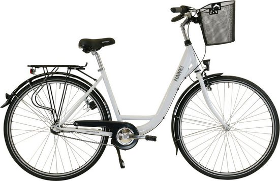 HAWK Bikes Cityrad »HAWK City Wave Premium Plus White«, 3 Gang Shimano Nexus Schaltwerk