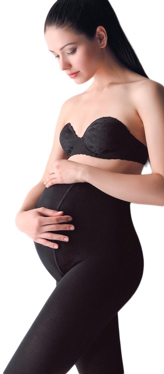 GIULIA Umstandsstrumpfhose 200 Den Warme Strumpfhose für Schwangere Schwarz günstig online kaufen