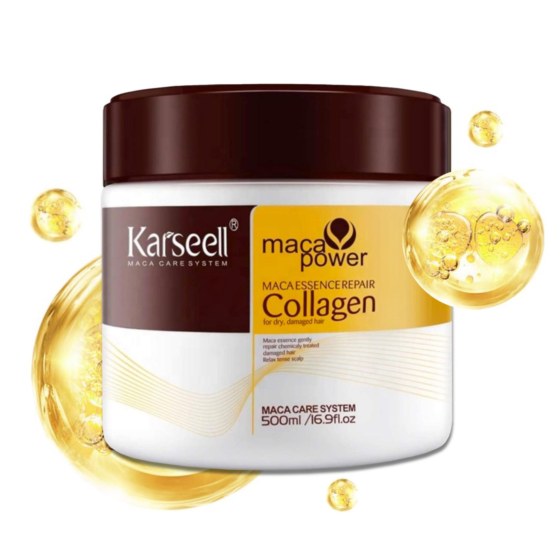 Karseell Haarmaske Haarpflege Haarspülung Haarkur mit Kollagen Arganöl Karseell 500ml, 1-tlg., Haarmaske, Haarpflege, Karseell, Haarspülung