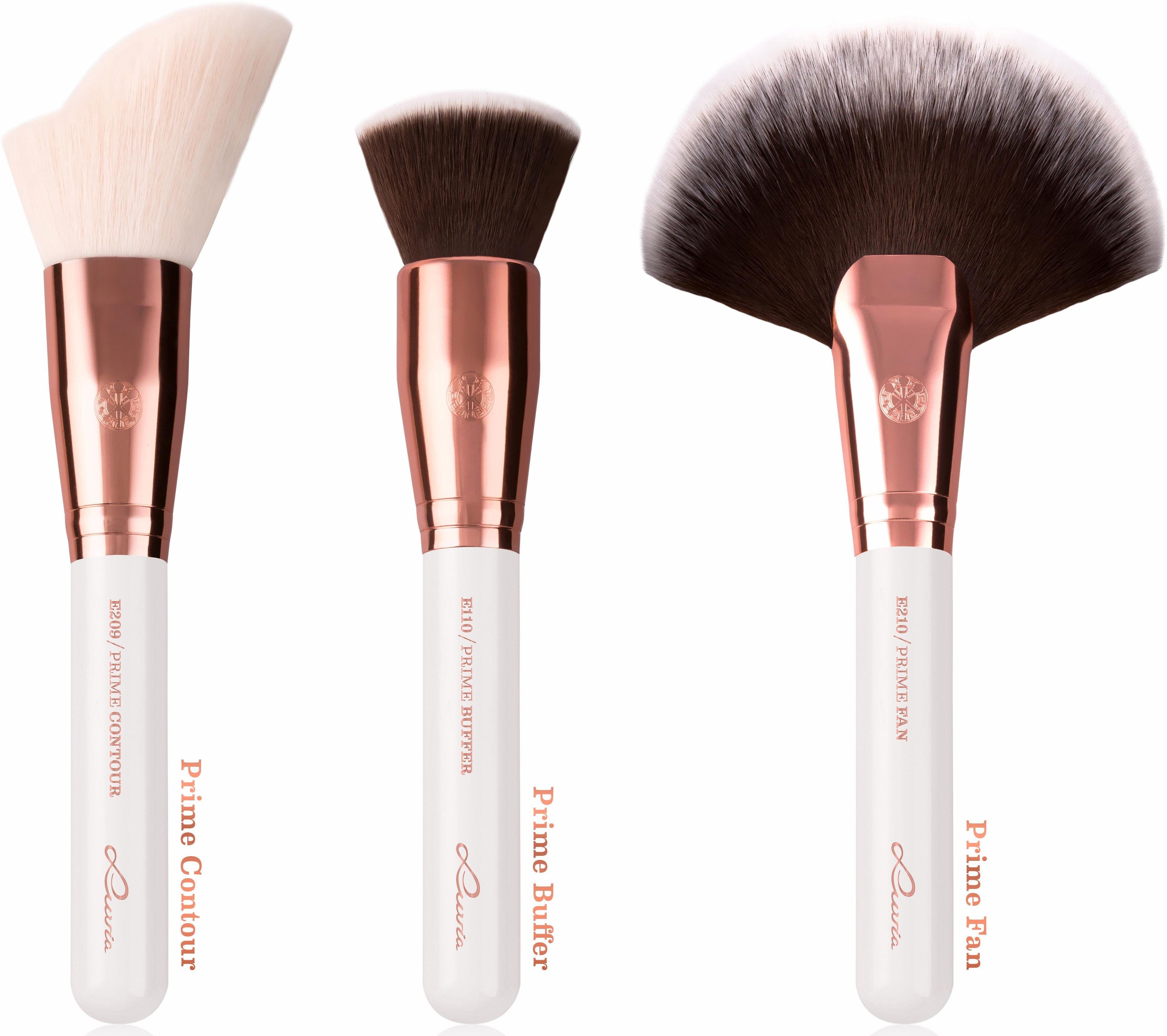 Luvia Cosmetics Kosmetikpinsel-Set Essential tlg., Brushes White, Feather vegan 15 
