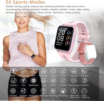 SUPBRO Smartwatch (1,69 Zoll, Andriod iOS), Fitness Armband Tracker Touch Screen Uhr Wasserdicht IP68 Armbanduhr
