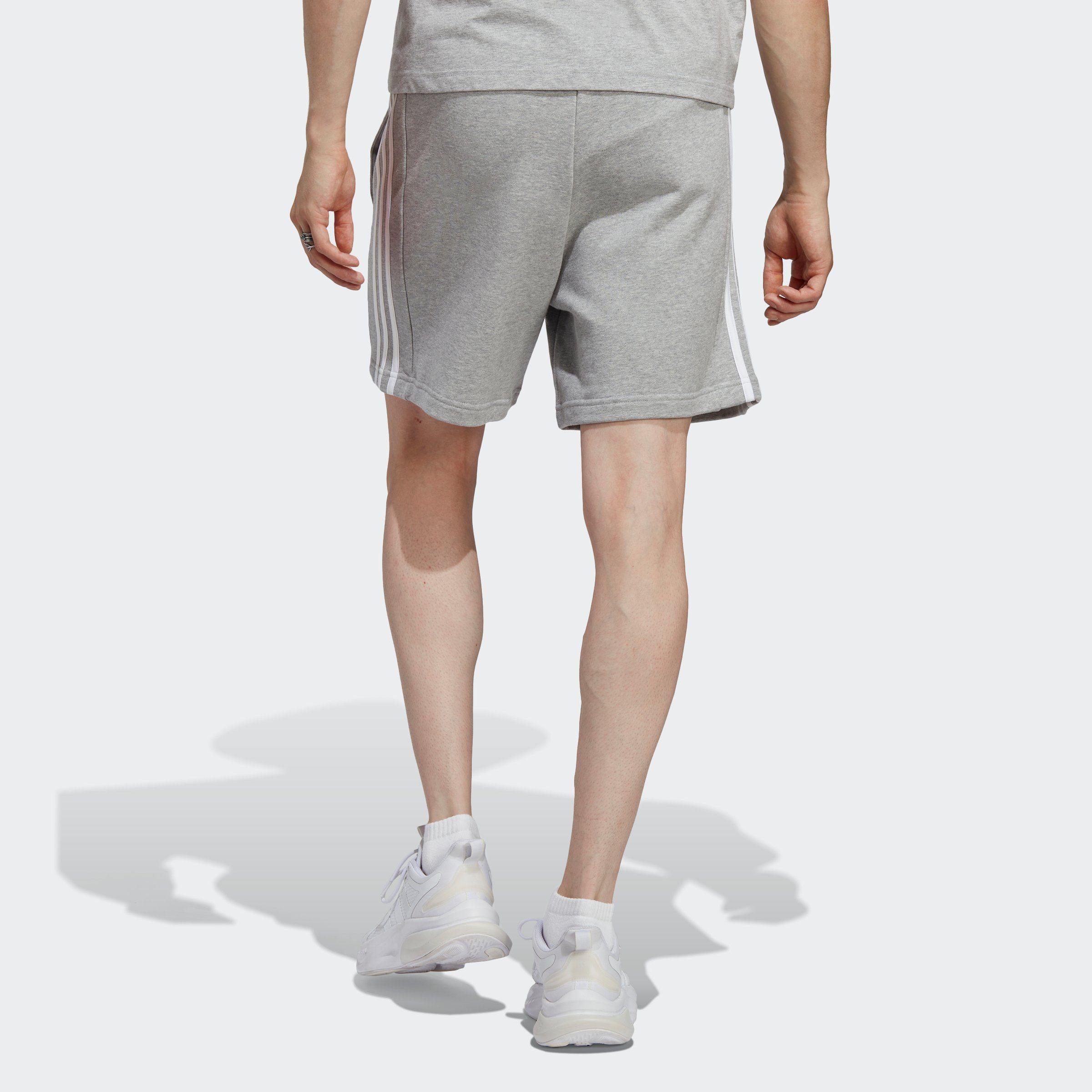 adidas (1-tlg) Shorts Grey FT SHO 3S Heather M Medium Performance