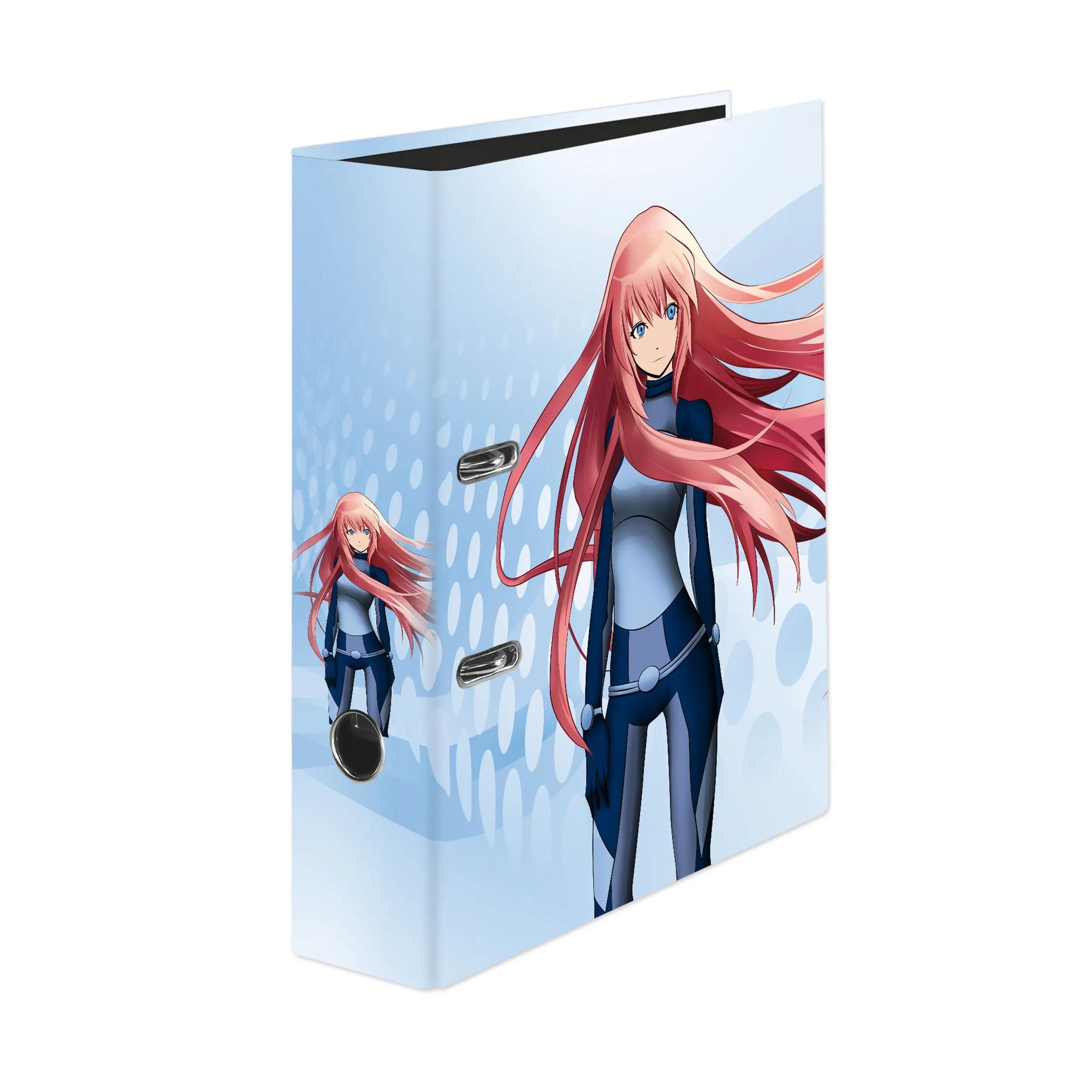 Falken Aktenordner 6x Motivordner Manga A4 Rücken 8cm Griffloch Sortiert 21002208F