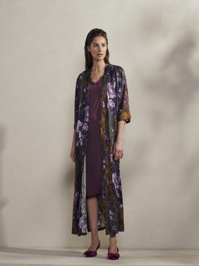 Essenza Kimono Jula Leila, Langform, Viskose, Kimono-Kragen, Gürtel, mit Blumenprint