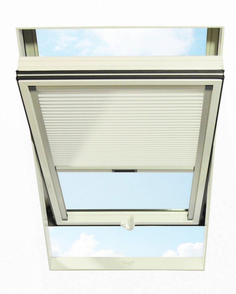 Dachfensterplissee, RORO Türen & Fenster, blickdicht, in Führungsschienen, verschraubt, BxH: 74x118 cm