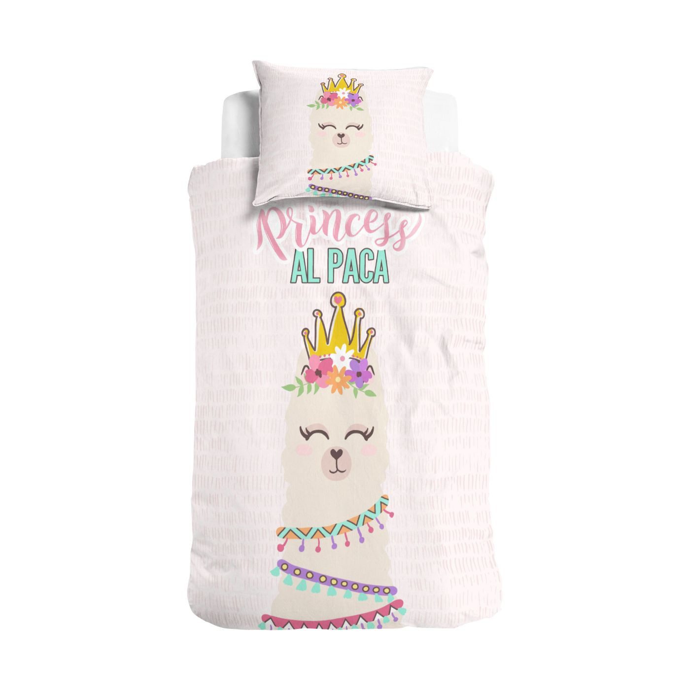 Little Monster Kinderbettwäsche Renforcé 135x200 cm Princess Al Paca Pink M günstig online kaufen