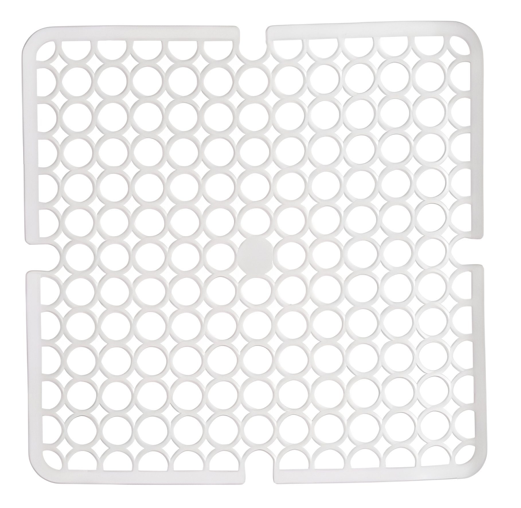 KINVARA Abtropfmatte SPÜLBECKEN EINLAGE 28x28cm eckig Spülbeckenmatte Spülmatte 85 (Weiss), Spülbeckeneinlage Abtropfmatte Matte