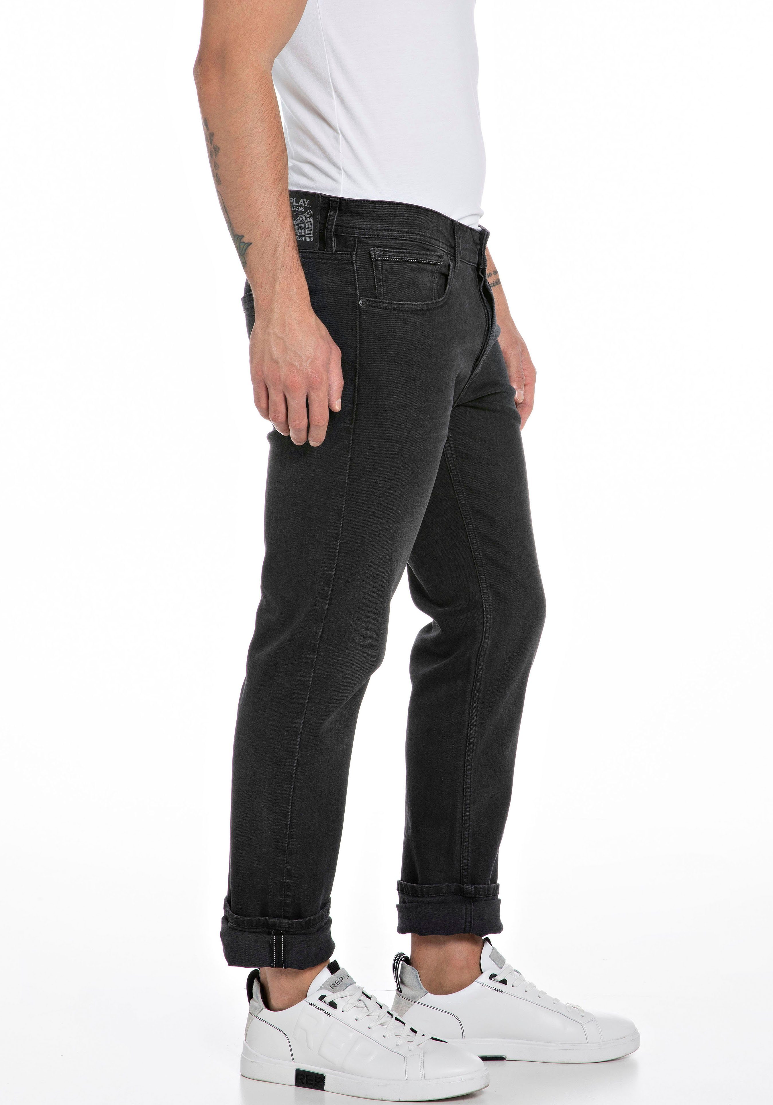 black Replay used Straight-Jeans