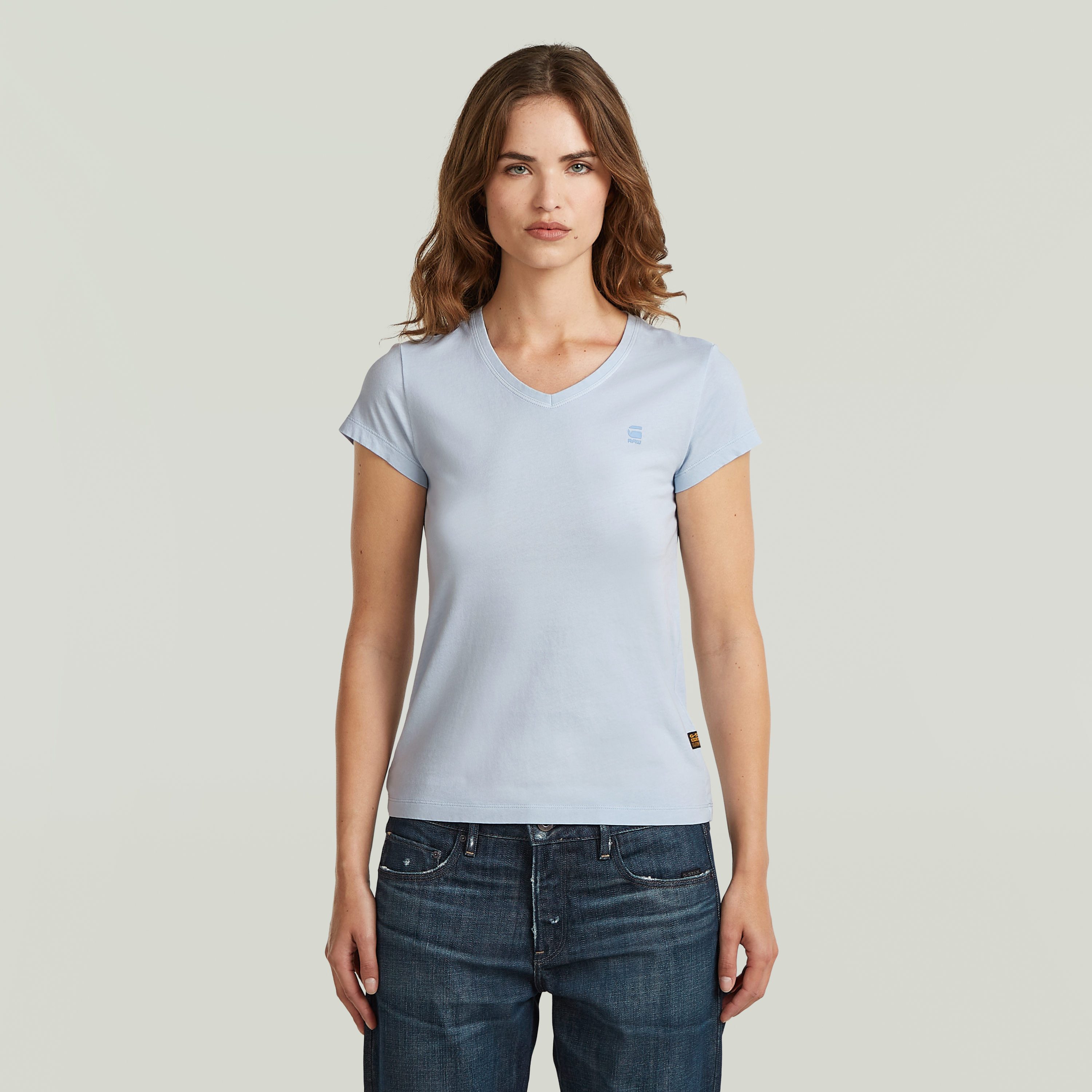 G-STAR V-Shirt Eyben mit Label