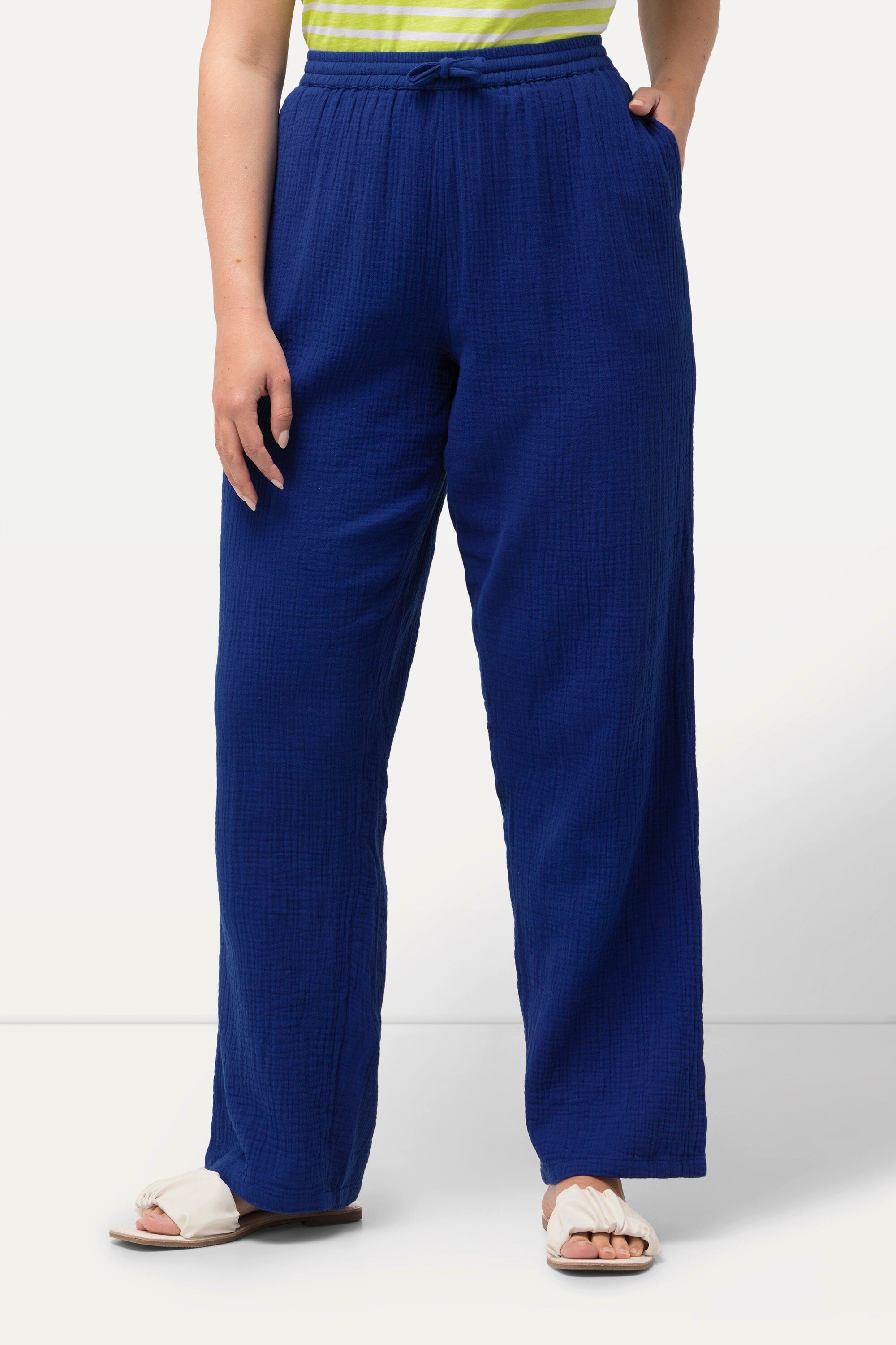 Ulla Popken Schlupfhose Musselin-Schlupfhose Rose weites günstig online kaufen