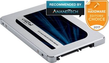 Crucial »MX500 250GB SSD« interne SSD (250 GB) 2,5" 560 MB/S Lesegeschwindigkeit, 510 MB/S Schreibgeschwindigkeit, 3D NAND SATA