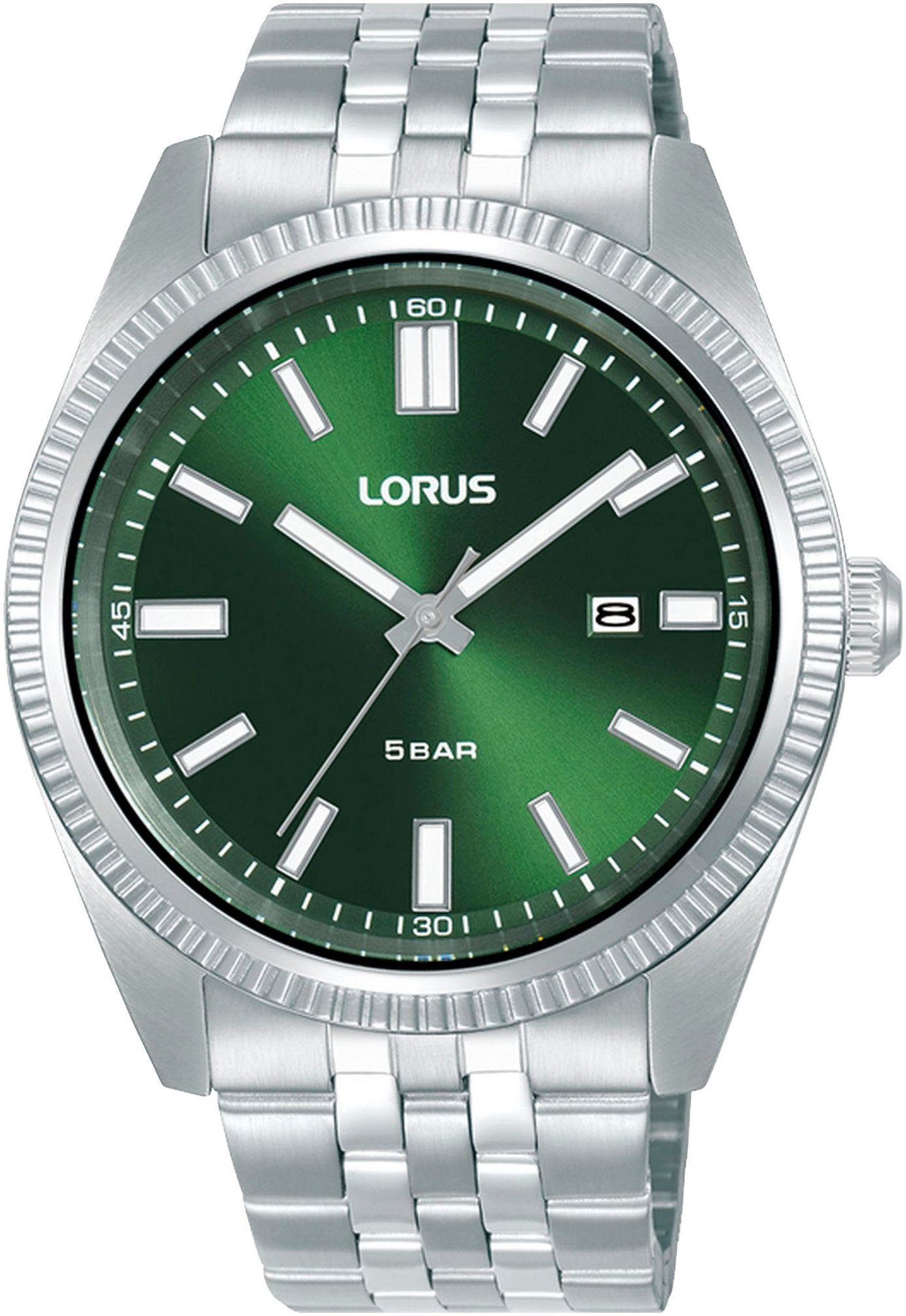 LORUS Quarzuhr RH967QX9, Armbanduhr, Herrenuhr, Damenuhr, Datum, Edelstahlarmband